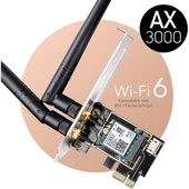 CUDY WE3000 AX5400 Wi-Fi 6E Bluetooth 5.3 PCI-E Kablosuz Ağ Adaptörü - 3