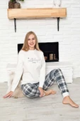 Kadın Bisiklet Yaka Bilek Manşet/Lastikli 2 İplik Cepli Kışlık Jogger Eşofman Pijama Takımı Homewear - 10