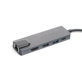 DARK DK-AC-U31X46 Type-C to Ethernet / HDMI / USB 3.0 - USB 2.0 / USB-C PD 65W Macbook Pro/Air & Notebook/Ultrabook için Port Çoklayıcı HUB - 1