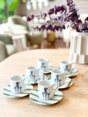 Porland Girye Desen1 6 Kişilik 12 Parça Kahve Fincanı 90cc 04PPO000641 thumbnail 3