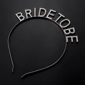 Gümüş Kaplama Kristal Taşlı Bride To Be Gelin Tacı thumbnail 2