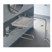 Tema Engelli Mafsallı Tutunma Barı Çap:32 mm Kağıtlıklı Paslanmaz thumbnail 3