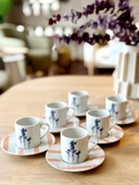 Porland Girye Desen2 6 Kişilik 12 Parça Kahve Fincanı 90cc 04PPO000642 - 3