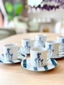 Porland Girye Desen3 6 Kişilik 12 Parça Kahve Fincanı 90cc 04PPO000643 - 3