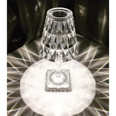 Kristal Abajur LED Kumandalı Ve Dokunmatik Masa Lambası thumbnail 2