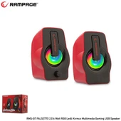 RAMPAGE RMS-G7 Falsetto 1+1 USB Kırmızı 6w Hoparlör RGB Ledli - 4