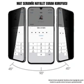 Samsung Galaxy A13 4G Uyumlu Tam Kaplayan Gizlilik Filtreli Mat Seramik Hayalet Ekran Koruyucu - 2