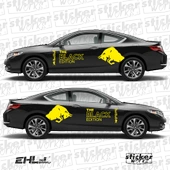 Red Bull The BLACK Edition Sticker  – Yan Gövde Sticker Seti - 8