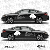 Red Bull The BLACK Edition Sticker  – Yan Gövde Sticker Seti - 2