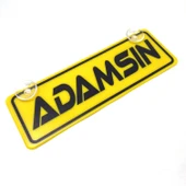 Adamsın Yazılı Sarı Dekor Plaka Vantuzlu Cam Süsü 22x7.5cm - 1