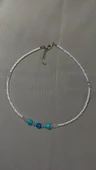 El Yapımı Nazar Boncuklu Turkuaz Boncuklu Kolye thumbnail 3