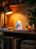 Gül ve yıldız görünümlü Kokulu yeşil pembe  Doğal Dekoratif  mum thumbnail 1