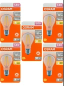 (5 Adet) Osram 6,5W (60W) 2700K (Sarı Işık) Dim Edilebilir E27 Duylu (Kalın Duy) Led Şeffaf Ampul - 1