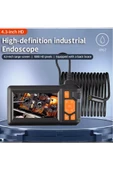 Ekranlı 3 Kameralı 10 Mt Hafıza Kart Destekli Sert Kablo Yılan Endoskop Kamera 8 Mm 4.3 Inc thumbnail 2