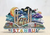 Ahşap İstanbul Temalı Magnet Alk4599 - 1