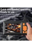 Ekranlı 3 Kameralı 10 Mt Hafıza Kart Destekli Sert Kablo Yılan Endoskop Kamera 8 Mm 4.3 Inc thumbnail 5