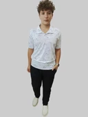 Erkek Battal Beli Lastikli Bağcıklı Çakıl Taşlı Patlı Lacivert Jogger Pantolon - 2