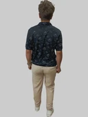 Erkek Beli Lastikli Bağcıklı Çakıl Taşlı Patlı Krem Jogger Pantolon - 4