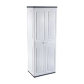 Omnipazar CLK-804 Plastik 4 Kapaklı Çok Amaçlı Banyo Dolabı Demonte Beyaz - 1