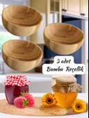 Mucit Home Bambu 3'lü Bambu Mini Lokumluk, Çerezlik, Sosluk & Reçellik thumbnail 2