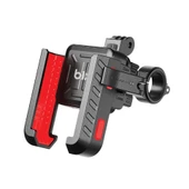 Gidon Bağlantılı 360° Derece Ayarlanabilir 3.5”-7.2” Uyumlu Motosiklet Bisiklet Telefon Tutucu thumbnail 1