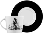 Kütahya Porselen Centilmen Serisi 6 Kişilik 12 Parça Kahve Fincan Takımı Dağcı, 100 ml - 1