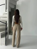 Fit comfort bej salaş pantolon A6011 thumbnail 3