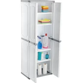 Omnipazar CLK-804 Plastik 4 Kapaklı Çok Amaçlı Banyo Dolabı Demonte Beyaz - 3