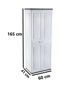 Omnipazar CLK-804 Plastik 4 Kapaklı Çok Amaçlı Banyo Dolabı Demonte Beyaz - 2