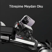Gidon Bağlantılı 360° Derece Ayarlanabilir 3.5”-7.2” Uyumlu Motosiklet Bisiklet Telefon Tutucu thumbnail 4