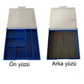 River Çok Amaçlı Çift Taraflı LRF Kutusu Mavi 15x15x4cm thumbnail 1