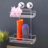 Geseus Va kumlu Banyo Duş Sabunluk Rafı Şampuanlık Delme Vida Matkap Yok! Krom-DM242K - 2