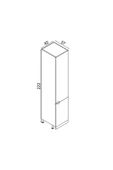 40 CM EFİL BOY DOLABI (MDF) - 4