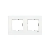 Viko Karre İkili Çerçeve Elektrik Anahtarı - Dayanıklı Beyaz Plastik, Enerji Tasarruflu ve Şık Tasarım ile Modern Çözüm thumbnail 1