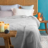 Pamuk Battaniye Tek Kişilik Tv Battaniyesi 150x200cm Gri thumbnail 1