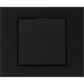 Ovivo Grano Tekli Elektrik Anahtarı - Dayanıklı Siyah Plastik Çerçeve ile Kolay Montaj thumbnail 1