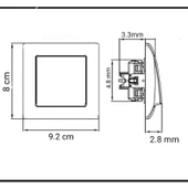 Ovivo Grano Tekli Elektrik Anahtarı - Dayanıklı Siyah Plastik Çerçeve ile Kolay Montaj thumbnail 6