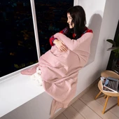 Pamuk Battaniye Tek Kişilik Tv Battaniyesi 130x170cm Pembe thumbnail 2