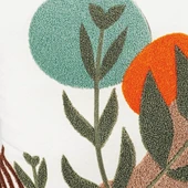 Beyaz Kumaş Punch Nakışlı Dekoratif Kırlent Kılıfı 45 X 45 Cm thumbnail 2