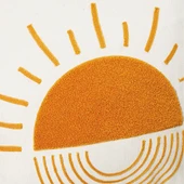 Beyaz Kumaş Punch Nakışlı Dekoratif Kırlent Kılıfı 45 X 45 Cm thumbnail 2