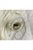 El Örmesi - İnci Parıltısıyla Mini Silindir Kova El Çantası- Günlük ,Özel Gün (Nikah,Düğün) - 2