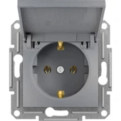 Schneider Electric EPH3100162 Asfora Plus Çelik Kapaklı Topraklı Priz Çerçevesiz - 1