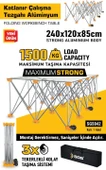 SGS942 - Seramik Fayans Katlanır Çalışma Tezgahı Alüminyum 240 x 120 x 185cm - 2