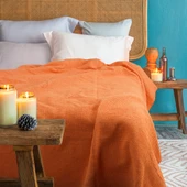 Pamuk Battaniye Tek Kişilik Tv Battaniyesi 150x200cm Kremit thumbnail 1