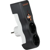 Tunçmatik Tuncmatik İkili Akım Korumalı Priz Anahtarlı Siyah TSK19022(1050 Joule) thumbnail 2