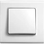 Viko linnera Beyaz Anahtar Mekanizma+Düğme 90133305 - 1