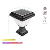 Ack Solar LED Bahçe Armatürü 3000K Set Üstü ve Kazıklı Güneş Enerjili Bahçe Aydınlatması Şeffaf - 3