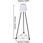 Uzm Light Ack AG60-06851 457MMX457MMX107MM IP54 LED Ayaklı Solar Sıyah Aplık Güneş Enerjili Bahçe Aydınlatması, Rengi Ayarlanabilir Dekoratif Aydınlatma - 4