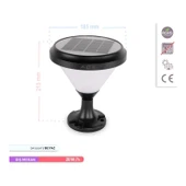 Ack Solar LED Bahçe Armatürü Opak Cam 6500K Beyaz Işık Set Üstü ve Kazıklı Güneş Enerjili Bahçe Aydınlatması - 3