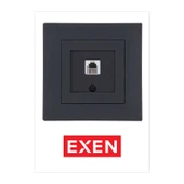 Exen Karell Füme Nümeris Telefon Prizi (623K Kablolu) - 1